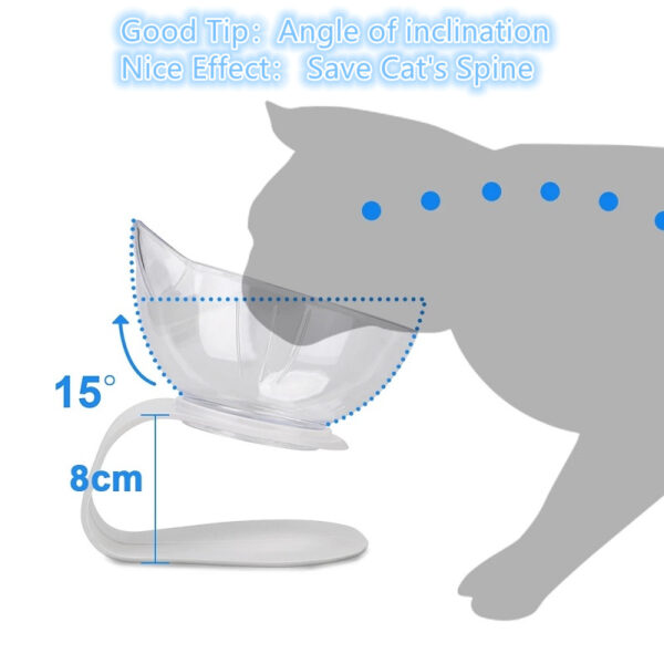 Non-Slip Double Cat Bowl - Pet Water and Food Feeder with Stand