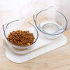 Non-Slip Double Cat Bowl - Pet Water and Food Feeder with Stand