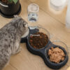 Pet Cat Bowl Automatic Feeder 3-in-1 - Food, Water, and Raised Stand