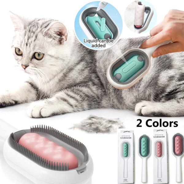 Creative Double-Sided Dog Grooming Comb with Water Tank