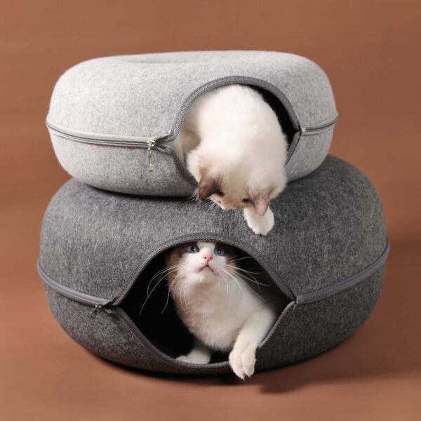 Interactive Cat Bed and Tunnel - Dual-Use Kitten Toy