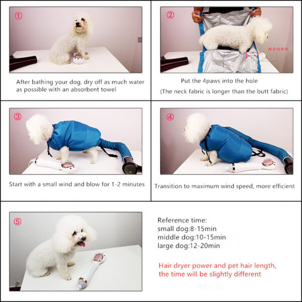 Foldable Portable Pet Drying Bag | Dog and Cat Hair Dryer for Household Use