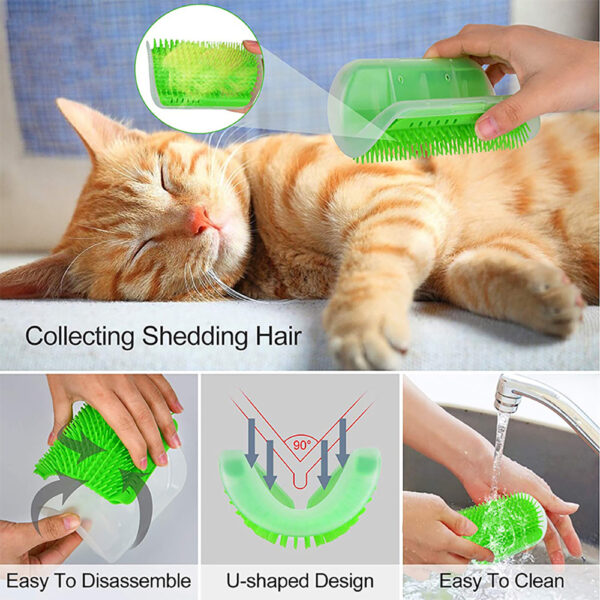 Cat Hair Removal Massager - Pet Grooming Brush and Table