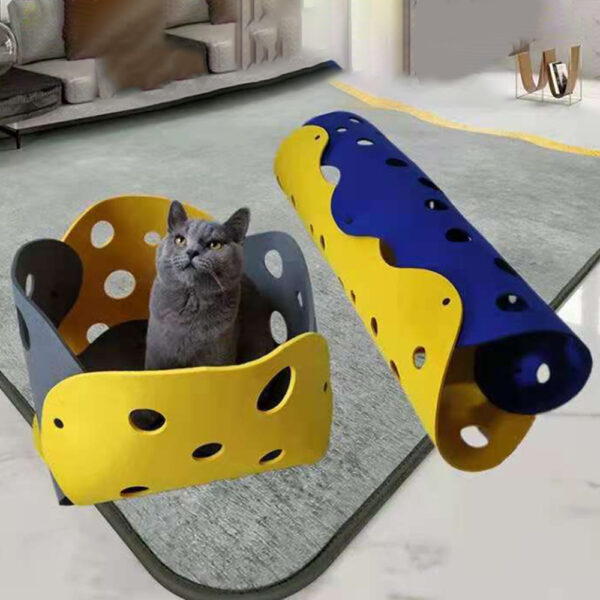 Splicing Cat Toy: Interactive Tunnel and Nest for Playful Kittens